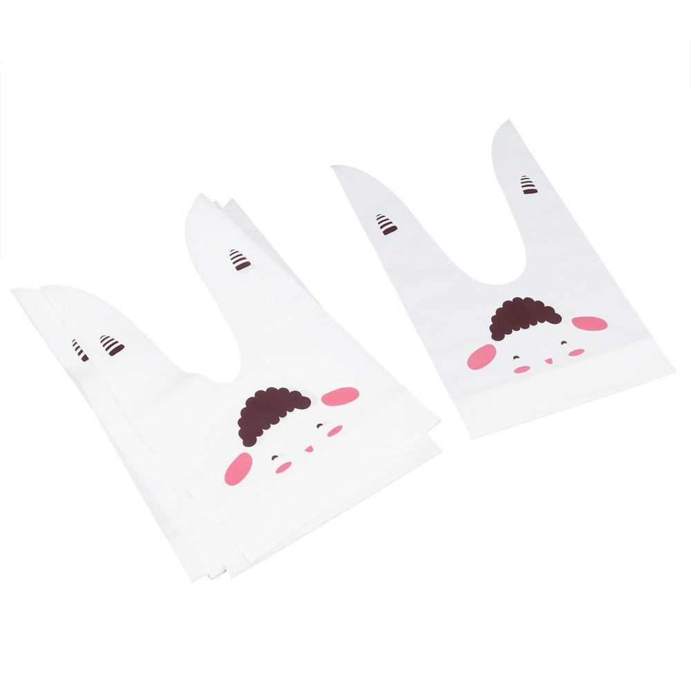 50PCS Long Ear Treat Bags Bunny Sheep Mouse Print Snack Packaging Bag Easter Party Favor