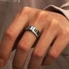 New Vintage 8mm Black Pattern Ring for Men and Women