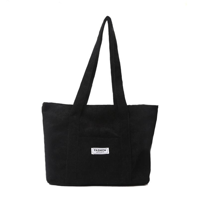 Shoulder bag tote bag 2025 autumn new corduroy fashion simple large capacity commuter women's bag