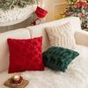 Christmas Throw Pillow Cover Plush Snowflake Christmas Tree Embroidered Living Room Sofa Cushion Holiday Party Decorative Cushion Cover