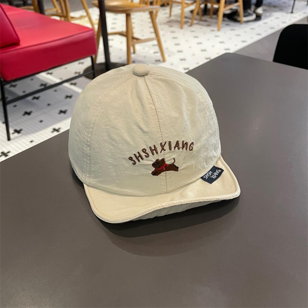 Korean Style Puppy Baseball Cap Letter Embroidery Children's Hat Summer Kid Sunhat  Girls