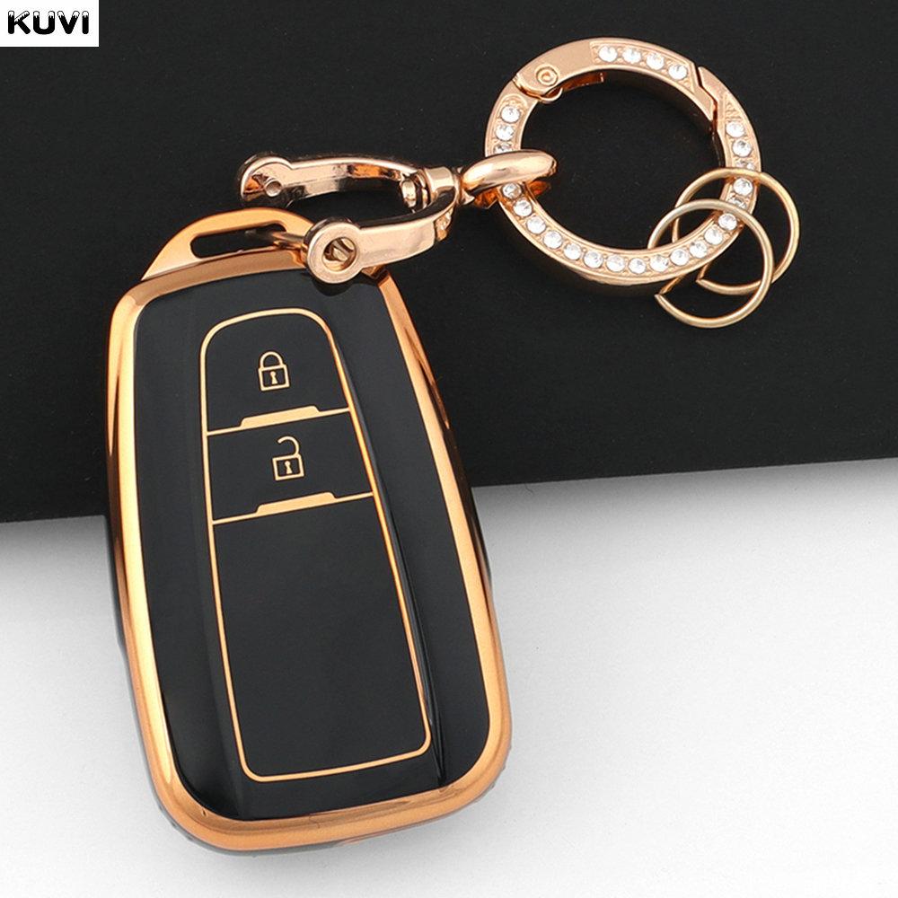 2 3 Button Tpu Car Key Case Cover Shell For Toyota Prius Camry Corolla Chr C-Hr Rav4 Land Cruiser Prado Fob Keychain Accessories