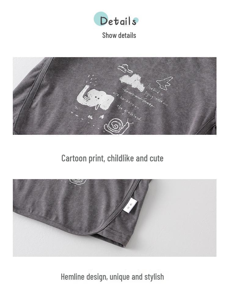 Sommer Cartoon T-Shirt für Jungen - Super Süßes Kurzarm Oberteil aus reiner Baumwolle