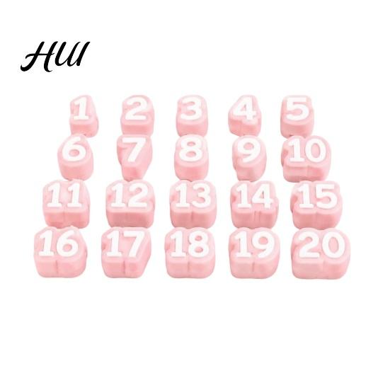 Reusable Pencil Stubs 1-20 20 Pcs Numbered Toppers, Classroom Organization Labels Daily Tracking Supplies for Teachers, Markers Clip Charm Supply