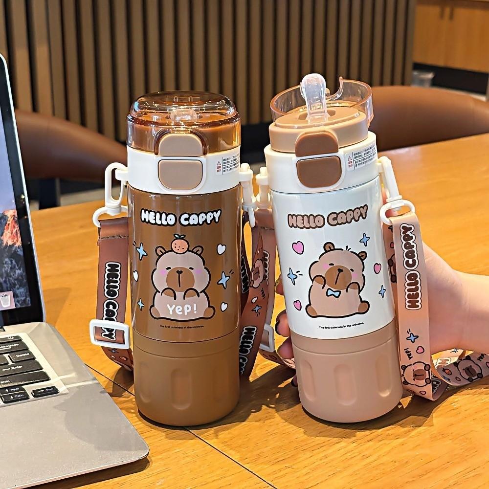 With 316 Stainless Vacuum Cup Capybara Insulated Cup Portable Thermal Mug  Kids Gift