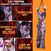 Large Lifelike Halloween Hanging Ghost Skeleton Head Gauze Covered for Haunted House Escape Room Patio Creepy Decor Prop
