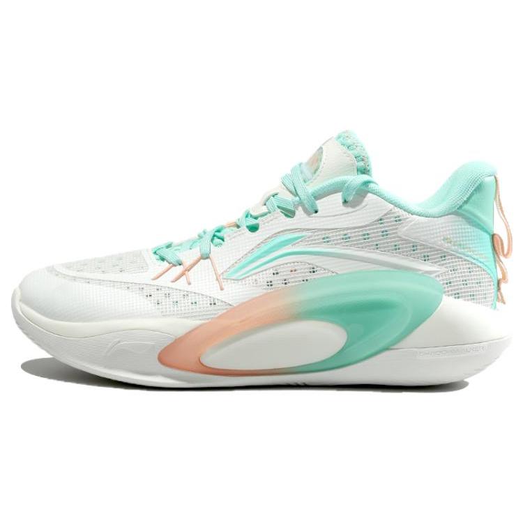 New LiNing Cushioning Wear Resistant Mid Top Basketball Shoes Men's Green ABPS047-4