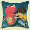 Cute Cartoon Ponyo Pillow Covers Cartoon Sofa Decorative Home Double-Sided Printing Short Plush Cute Cushion Cover