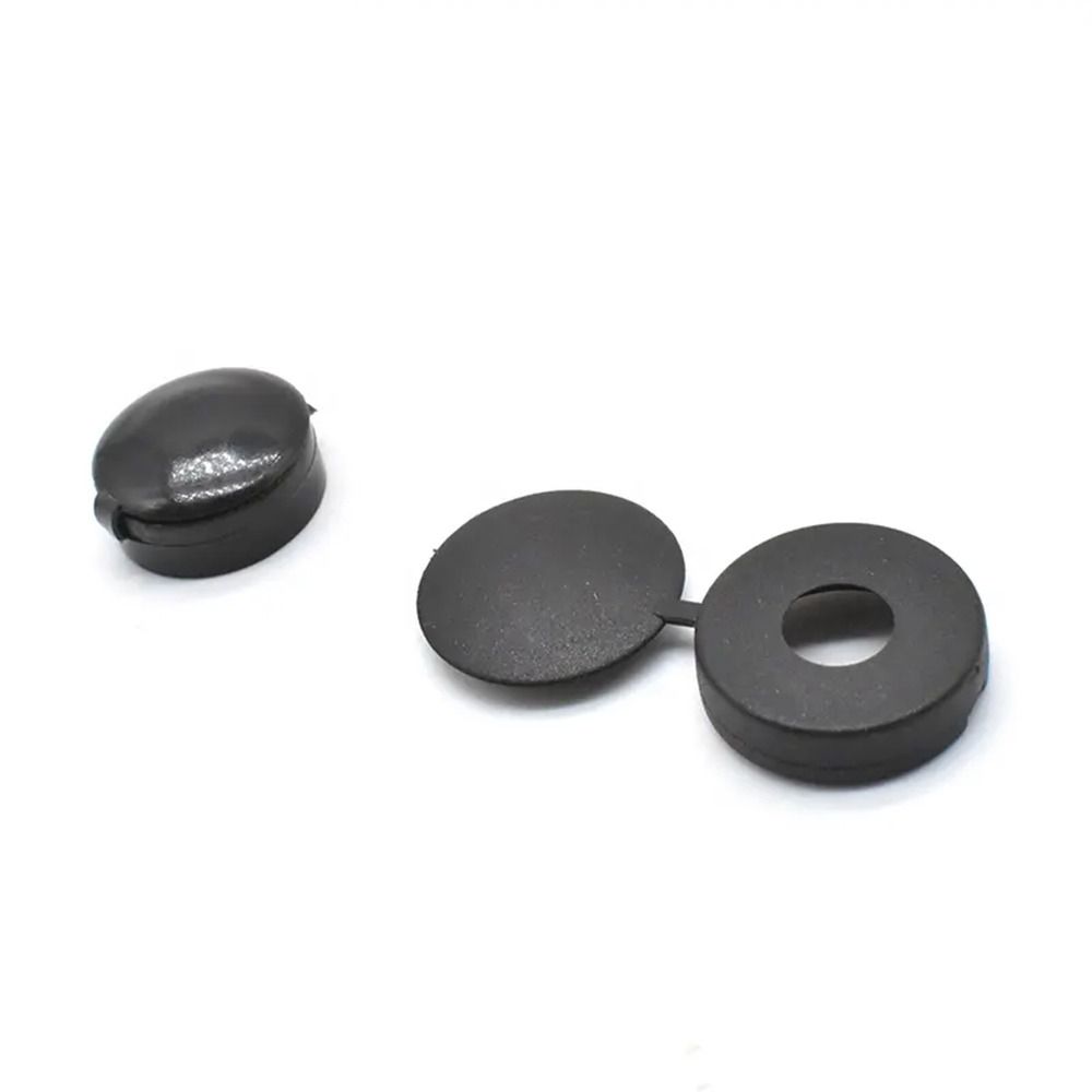 100 Pieces Small Plastic Shutter Screw Caps Black Fold Screw Snap Covers  Covering Screw Heads