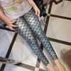 Frühling Sommer Kinder Baby Mädchen Leggings Dünne Kinder Hosen Meerjungfrau Skala Druck 2-12Y