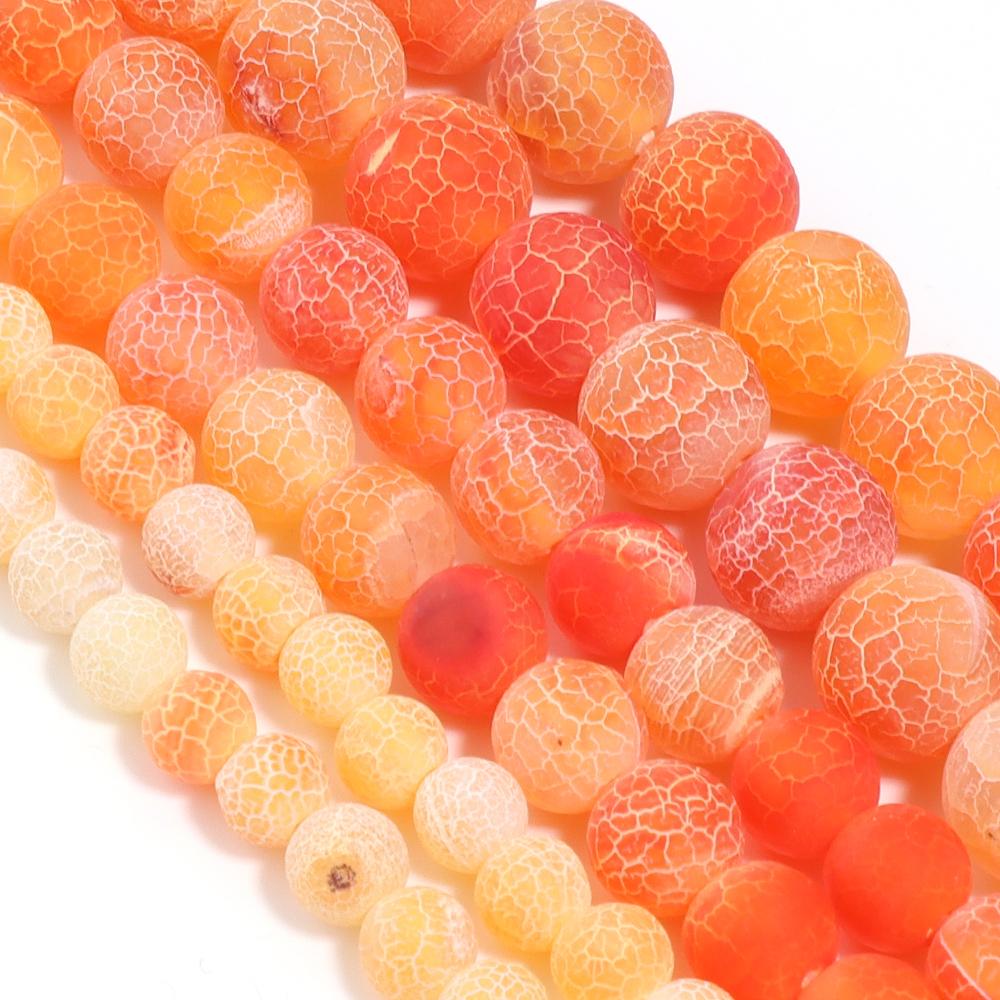 Natural Weathered Agate Stone Beads 6/8/10mm Color Loose Beads Spaced Beads for Jewelry Making Accessories DIY Bracelet Necklace
