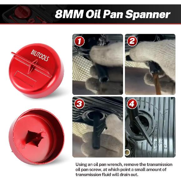BILITOOLS Transmission Fill Tool Aluminium, Compatible With Mercedes Benz 725.0 9G-Tronic 9-Speed Transmission Fluid ATF, Transmission Fill Adapter