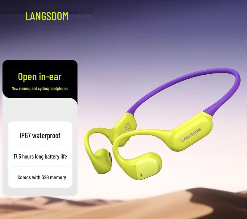 

Lanston AirWave Pro BE19 Open-Ear Bone Conduction Sport Headphones