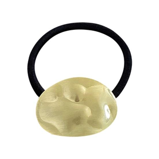 Hair Tie Stylish Metal Circle Elegant Fashionable Ponytail Holder with Metallic Texture for Women Supply