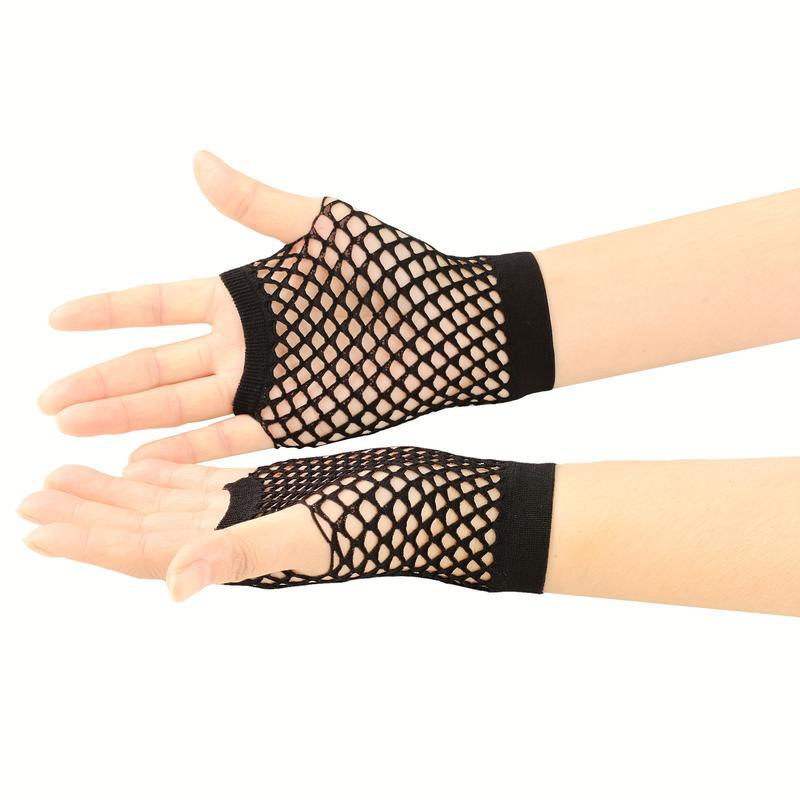 Meier A 78896 mesh gloves punk style punk fishnet gloves
