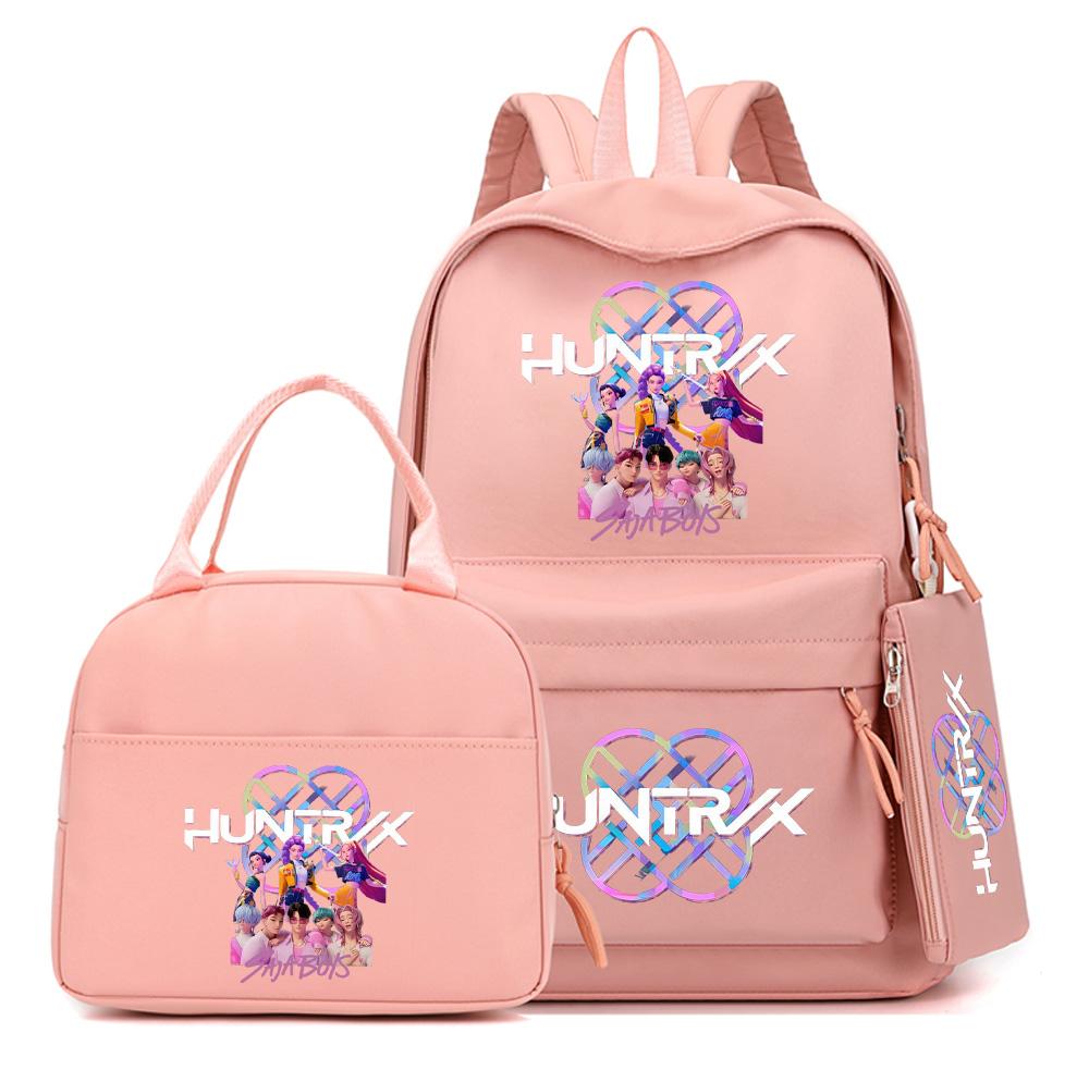 3 Stück/Set Süßer Anime K-Pop Bedruckter Rucksack mit Handtasche Federmäppchen für Teenager Schüler Junge Mädchen Schultasche Bücherrucksack Große Kapazität Reisetasche