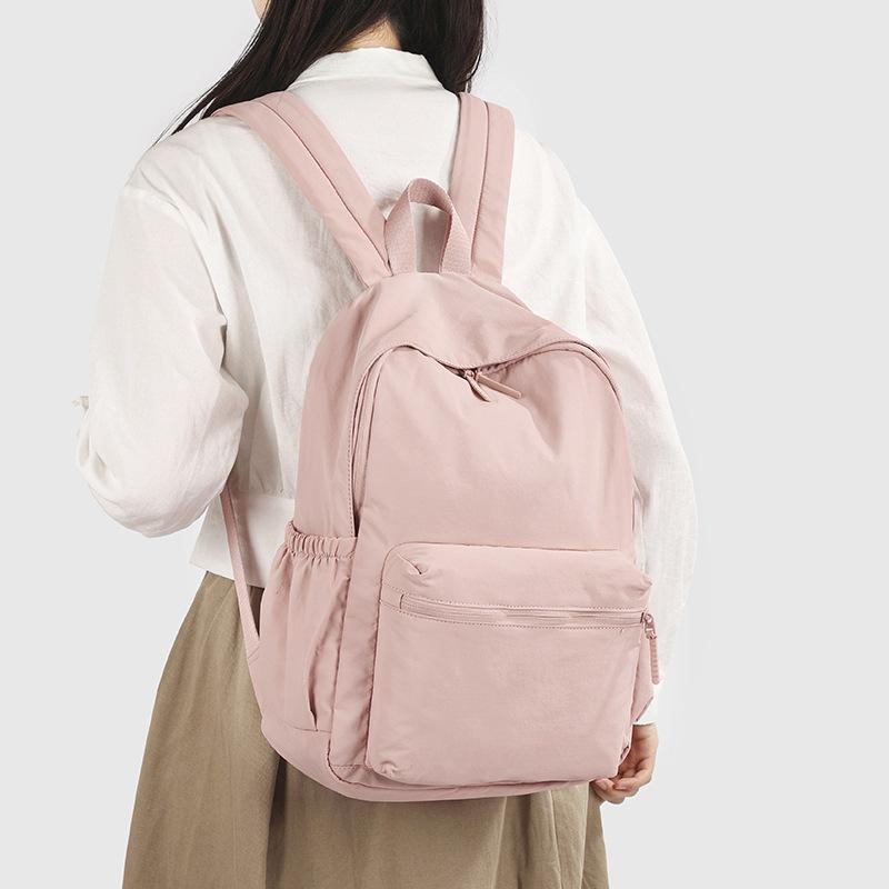 Schoolbag men's and women's casual multi-purpose lightweight large-capacity versatile backpack nylon cloth student class schoolbag commute travel
