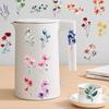 50pcs Ink Flower Sticker Transparent Brochure Flower Material Decorative Guitar Notebook Stickers Home Decoration Craft Projects