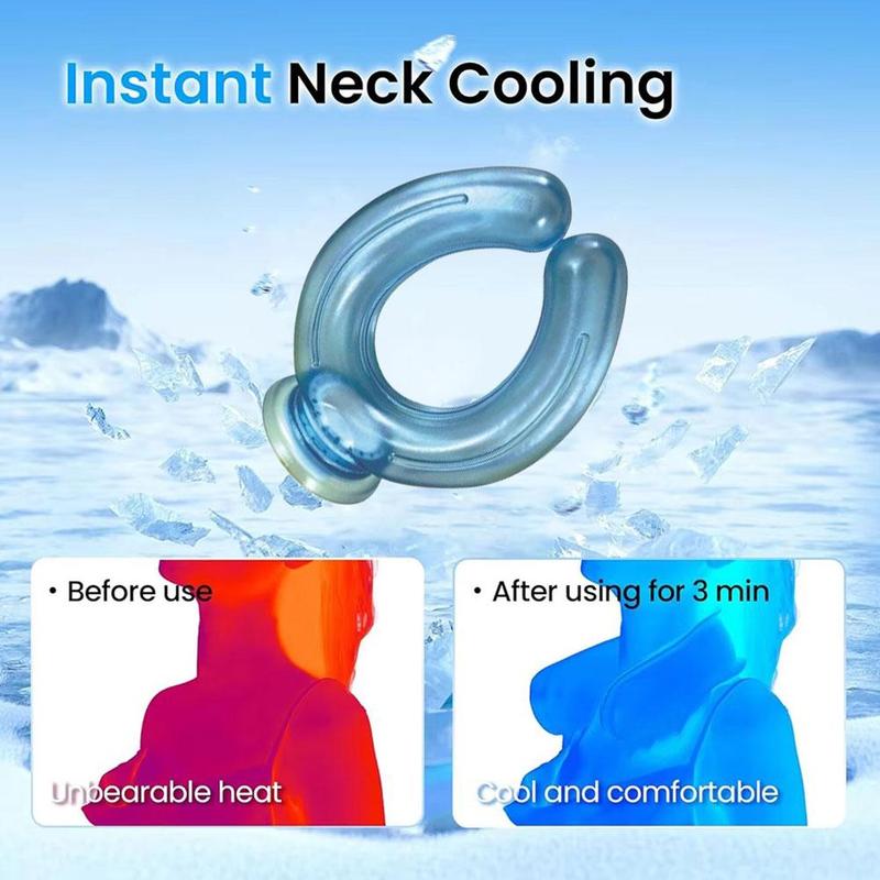 U-Shaped Fit Neck Protection Hot Water Bottle Cold Compress Neck Type PVC Cold Water Bag Knitted Fabric Cover Outdoor Sports