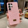 Glitter Bling Diamond Sparkle Case For Samsung Galaxy S23 S24 S25 S26 Ultra Plus Metal Logo Back All-Inclusive Protective Cover