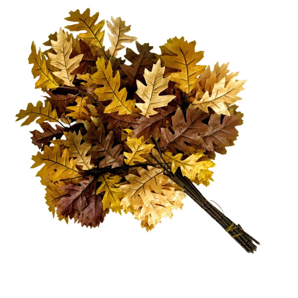 12pcs Artificial Maple Leaf Branch Waterproof Greenery Plants Foliage for Landscape Tree Making Home Decoration Outdoor Project
