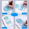Rotatable Fast Drawing Template Ruler Art Design Construction Architect Stereo Geometry Ellipse Drafting Measuring Scale Ruler