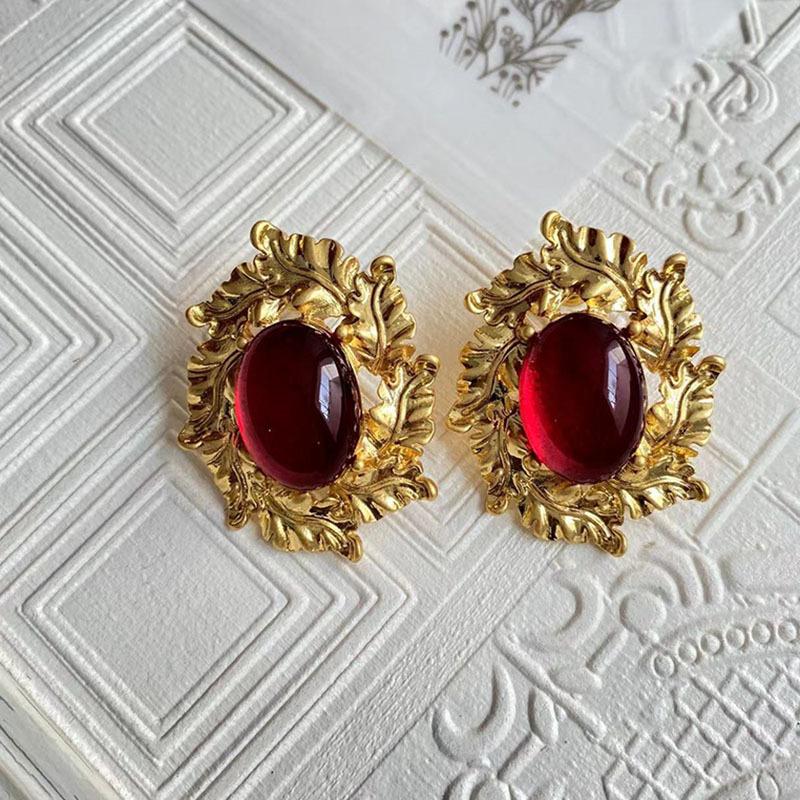 

Винтажные посеребренные серьги-пусеты в стиле ретро из настоящего золота, с окружением из сусального золота и глазурованной жемчужиной, игла из серебра 925 пробы