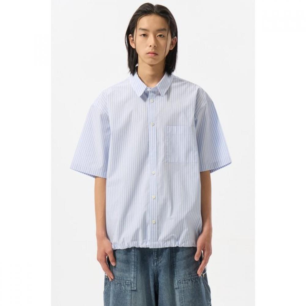 Blue 2 Color Detail Half Shirt Cwsam25306bux