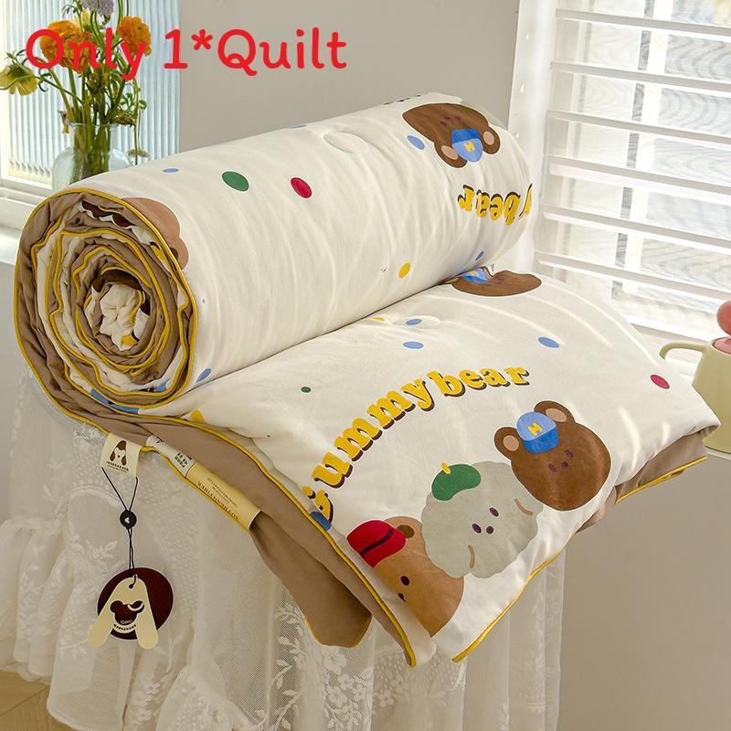 Flower Animal Cake Print Summer Air Conditioning Blanket Quilt Gift