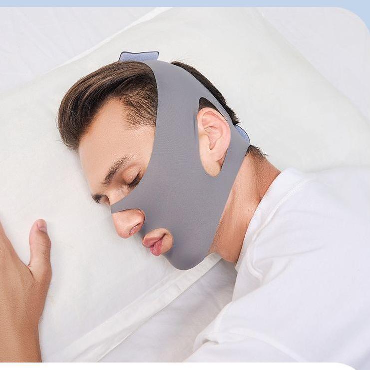 Men's V-Face Lifting Bandage: Full Face Shaping & Double Chin Reduction Sleep Mask