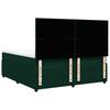 Box Spring Bed with Mattress Dark Green 180x200 Cm Velvet