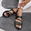 Sandali Estivi Bassi da Donna 2025 Casual Taglie Forti Ciabatte da Spiaggia Donna Pu andal