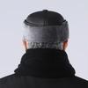 Casquette de baseball chaude d'hiver pour homme avec protection auditive - Cuir synthétique épaissi, doublure en fausse fourrure pour personnes d'âge moyen et âgées