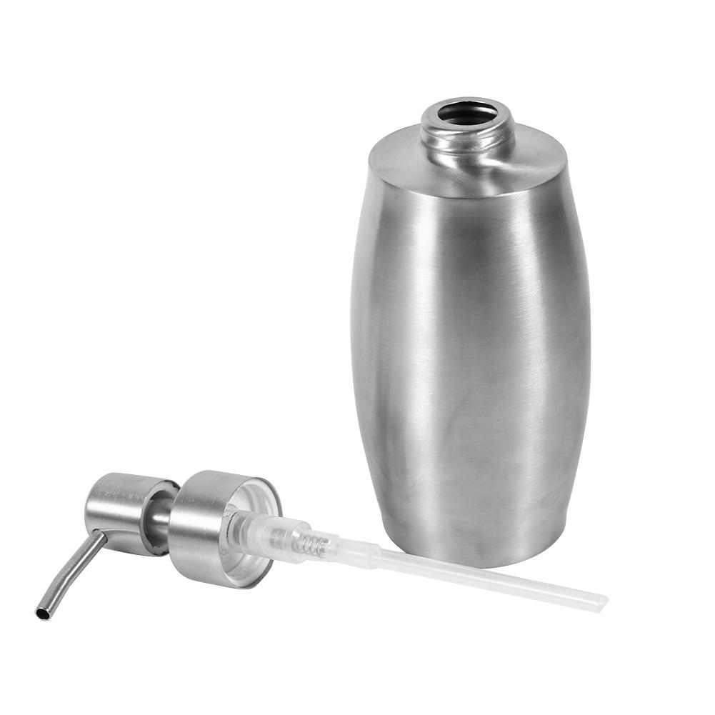 1pc 304 Stainless Steel Bathroom Shampoo Shower Pump Lotion Dispenser Liquid Bottle 350ml