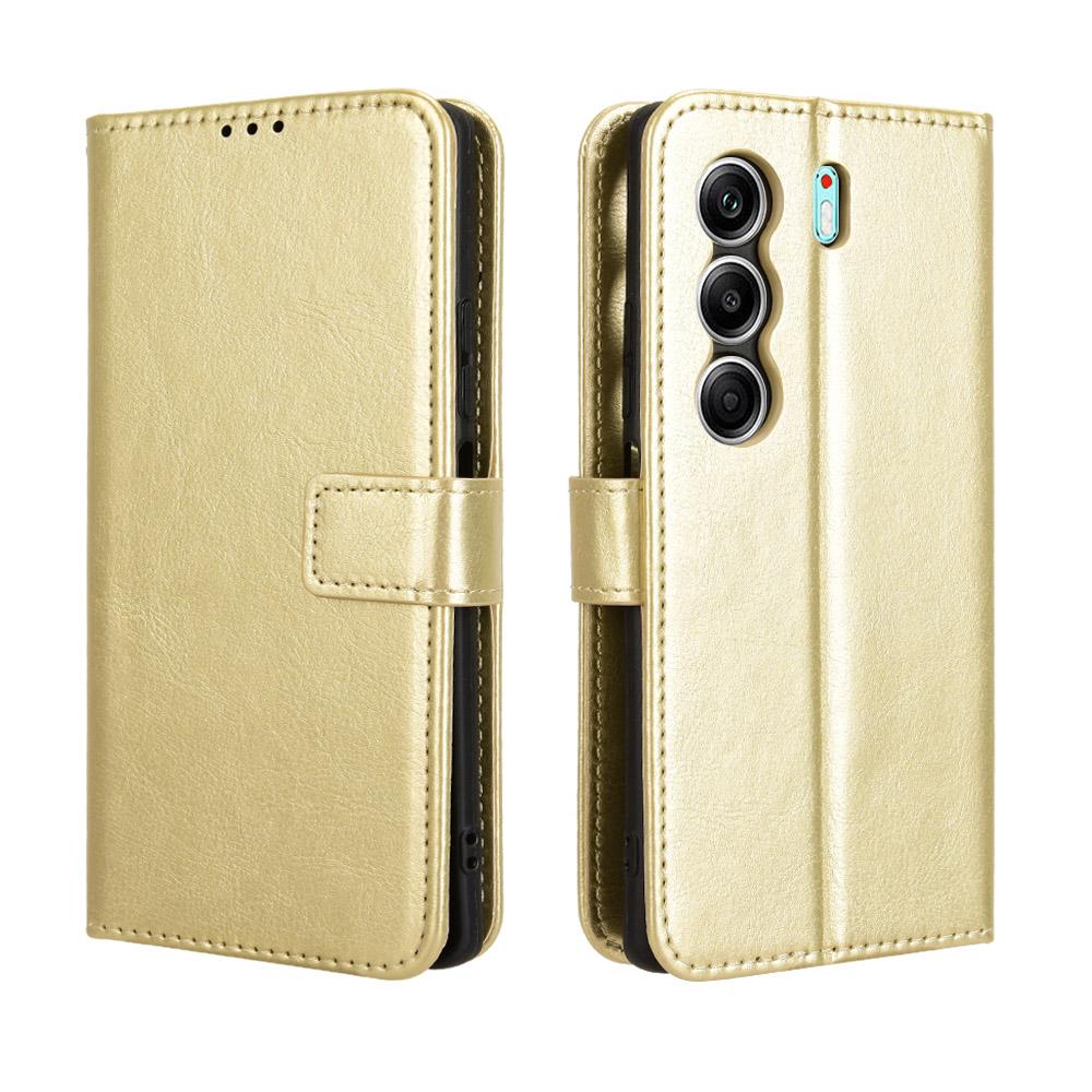 

Кожаные флип-чехлы для Tecno Camon 40 Pro 4G / 5G кожаный чехол [Flip Vintage Leather] прочные ретро-флип-чехлы Tecno Camon 40 Pro 4G/5G золотой