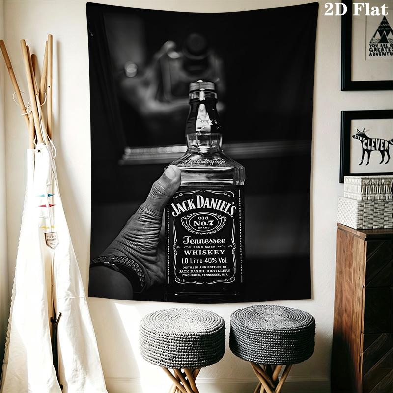 Jack Daniel'S Tennessee Whiskey Wandteppich Mode Druck Hintergrundtuch Wandverkleidung Dekoration Ferienwohnung Weiche Dekoration Wandteppich Hintergrundtuch