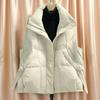 Plus Size Down Cotton Waistcoat Women's Outer Wear Western Style Autumn and Winter Sleeveless Waistcoat Thickened Jacket