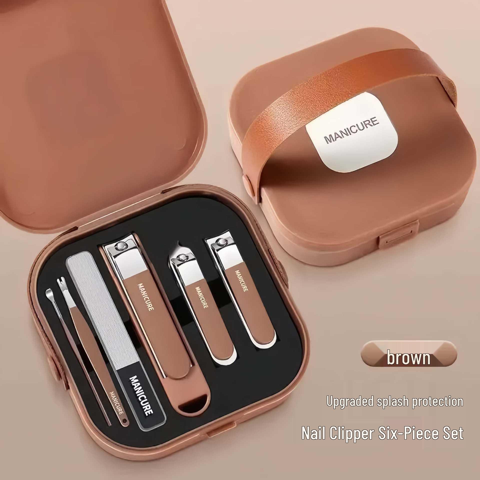 Portable Anti-Splatter Nail Clipper Set: Handheld Nail Trimming Scissors, Manicure & Pedicure Pliers