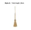 Wooden Handmade boho DIY Rattan Natural Wood Bead Garland Tassel Craft Rustic Country Beads Home Wall Hanging Decoration