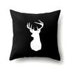 Polyester Pillowcase Black and White Printed Pillowcase Waist Cushion Cover Geometric Cushion Head Cushion Cover