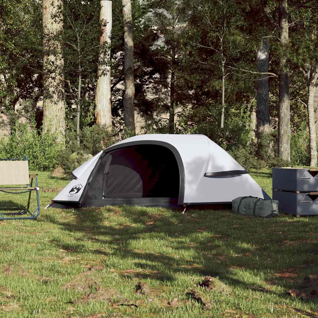 Dome Camping Tent for 1 Person White Blackout Waterproof