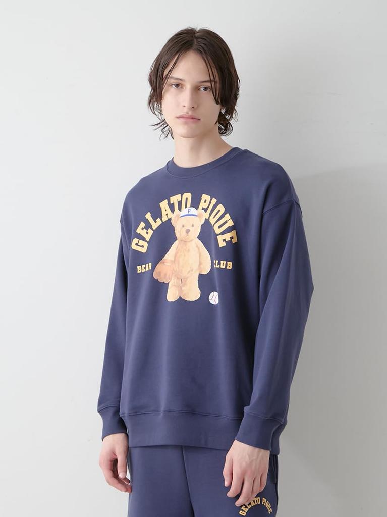 Gelato Pique HOMME Sporty Bear Fleece Pullover PMCT254982NVYM