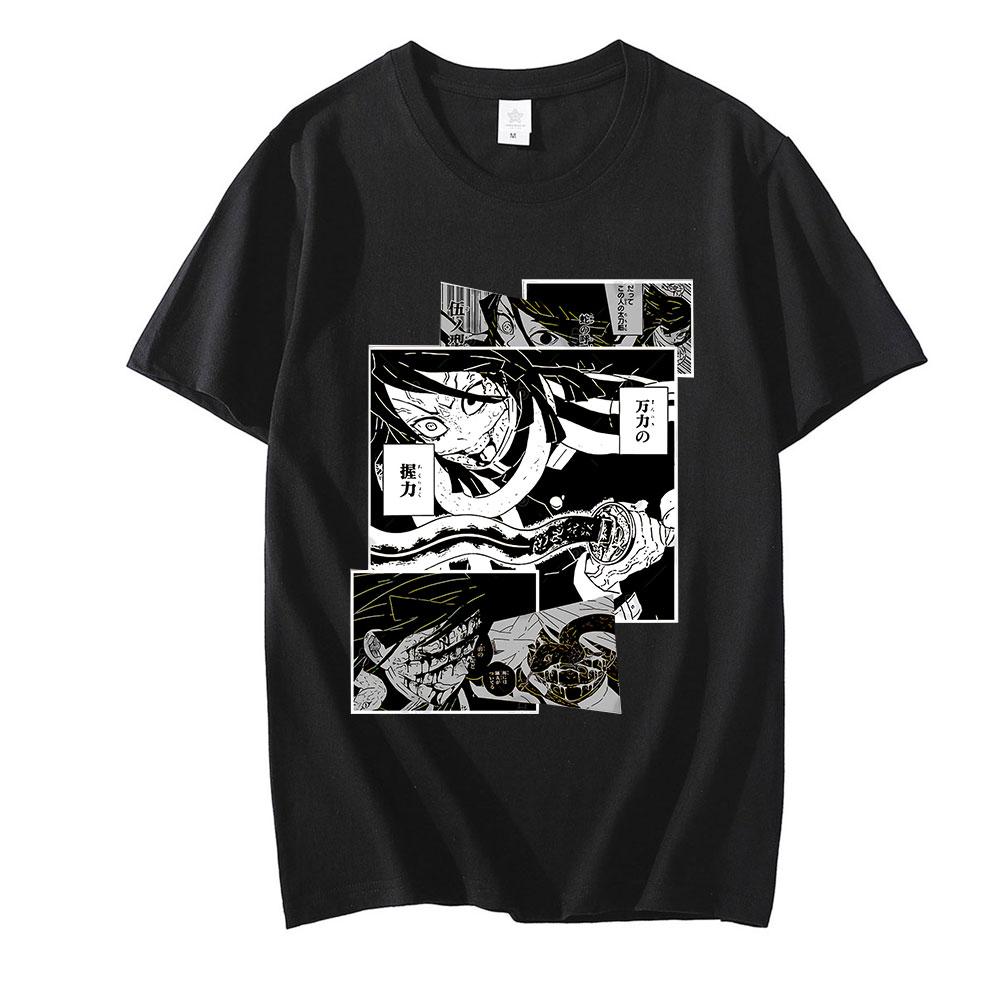Аниме футболка Demon Slayer Kimetsu No Yaiba Игуро Обанай Графические топы Унисекс — фото 3