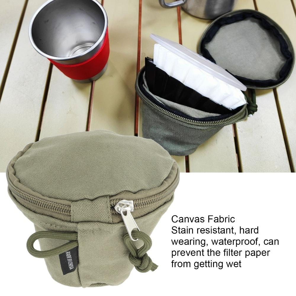Portable Coffee Paper Filter Holder Reusable Coffee Filter Container Outdoors