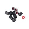 All Weather Metal Plastic Tire Valves Covers Anti Rust Sealing Caps Quick Install for Auto Bike Scooters Wheels