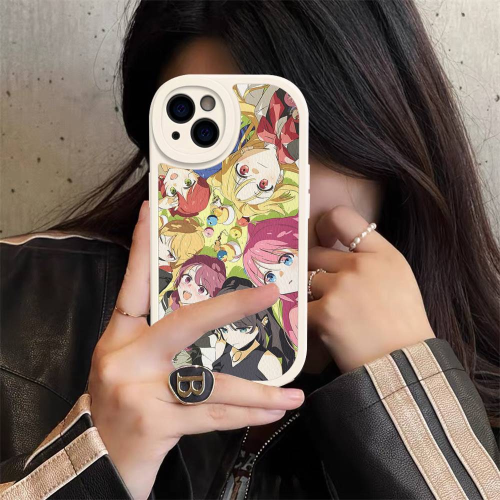 Singer B-Bocchi The Rock Leather Phone Case For IPhone 16 14 15 Pro Plus 13 12 11 Pro Max Silicone Cover