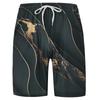 Men's Funny Beach Shorts Slim Drawstring Black  Series 3D Printed Shorts With Pockets