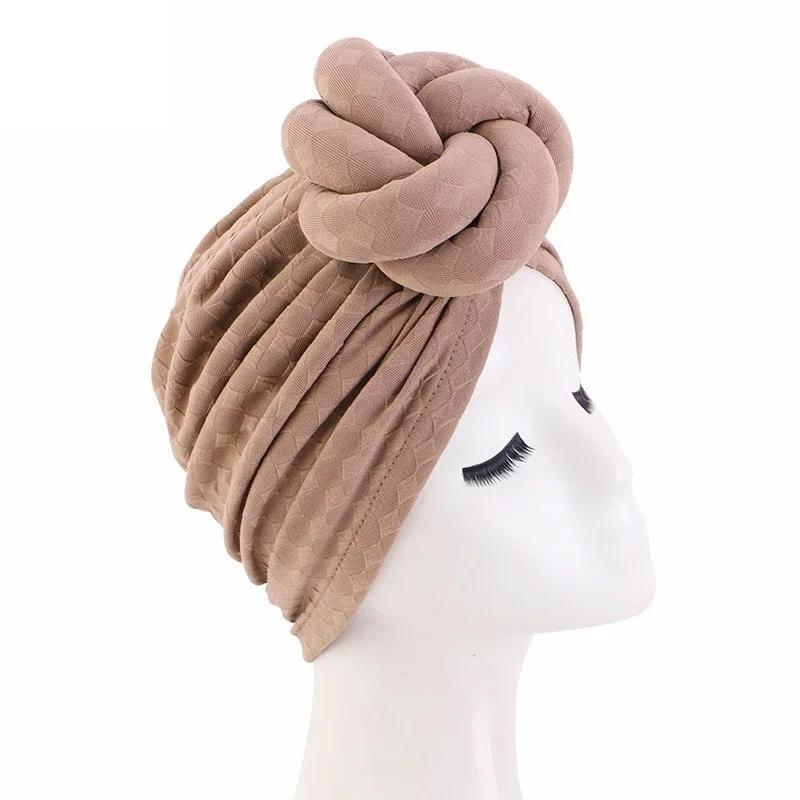 Bowknot Turban Indian Women Muslim Hijab Stretch Chemo Cap Cancer Hat Hair Loss Cover Head Scarf Wrap Beanies Bonnet Headwear