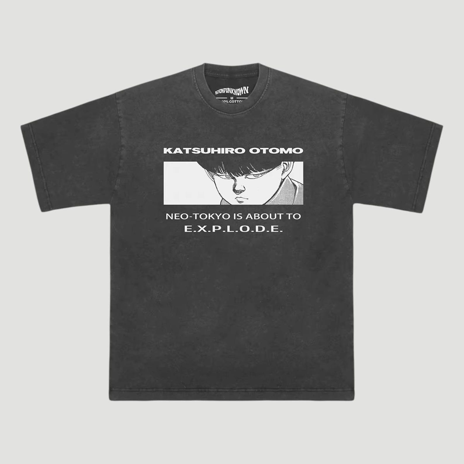 Vintage Akira T-Shirt, Retro Anime Cyberpunk Streetwear Tee 4XL