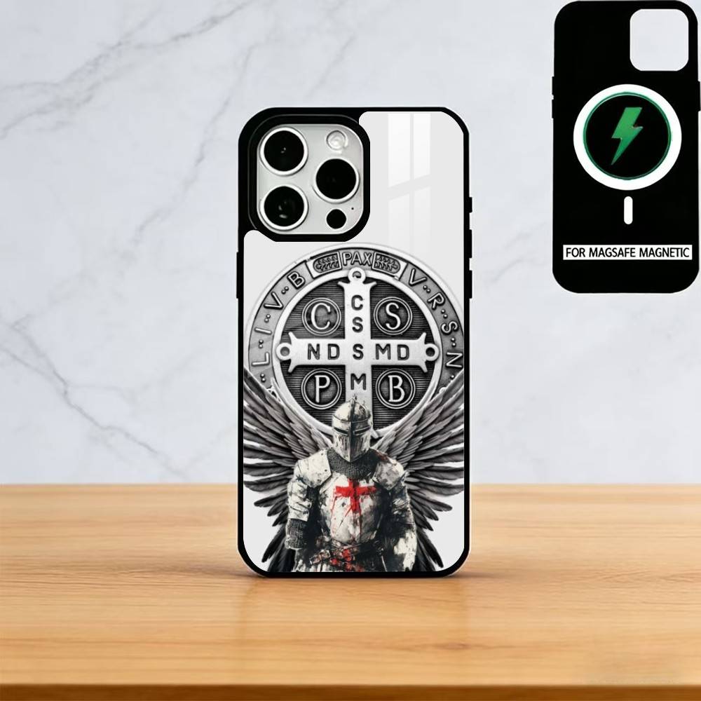 

Sao Bento Benedict of Nursia Phone Case For iPhone17,16,15,14,13,12,11 Plus,Pro Magnetic with Magsafe Wireless Charging iPhone16ProMax